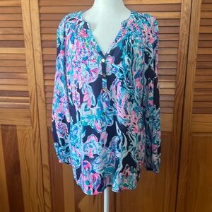 Lilly Pulitzer Elsa 100% Silk top